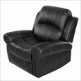 thumbnail image 4 of Recliners: Contemporary Gliding Manual Recliner with Faux Leather Upholstery | Black | PU, 4 of 18