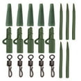 thumbnail image 1 of 20pcs Carp Fish Accessories Professional Quick Change Swivel Tail and Carps Rig Waterproof Anti Tangles Sleeves Fishing Tackle Green, 1 of 9