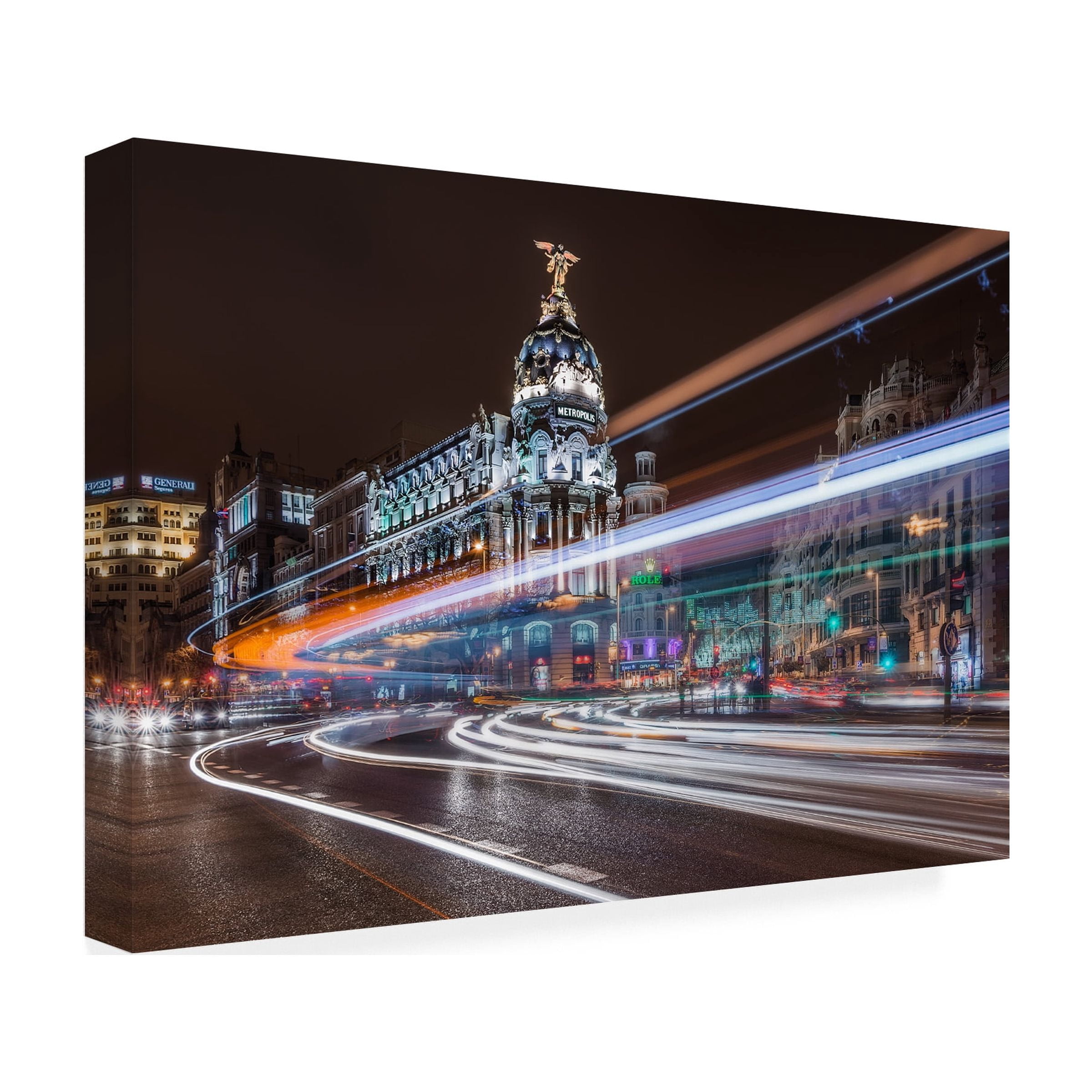 Javier De La 'Madrid Traffic' Canvas Art