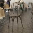 thumbnail image 3 of Flash Furniture Commercial Dark Brown Indoor/Outdoor Wood Look Stackable Resin Thonet Style Chair, 3 of 10