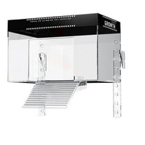 Large Glass Turtle Tank 7.9x5.5x5.5 Inch Acrylic Terrarium with Sunbathing Platform for Reptiles Amphibians Aquatic Pets