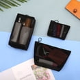 thumbnail image 2 of Transparent Nylon Mesh Cosmetic Bag Multifunctional Travel Washing Bag Small Size Punching Portable Storage Bag, 2 of 8