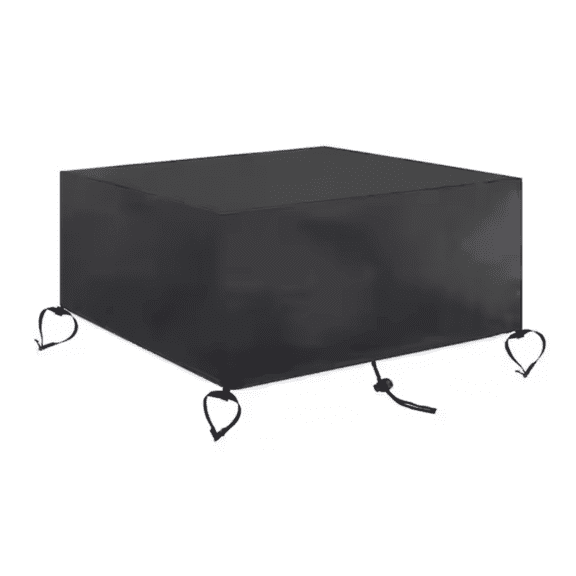 Coffee Table Cover 30 Inch, Black Outdoor Patio Furniture Cover - Waterproof, Windproof, UV Protection - Fits Most Ottomans & Tables