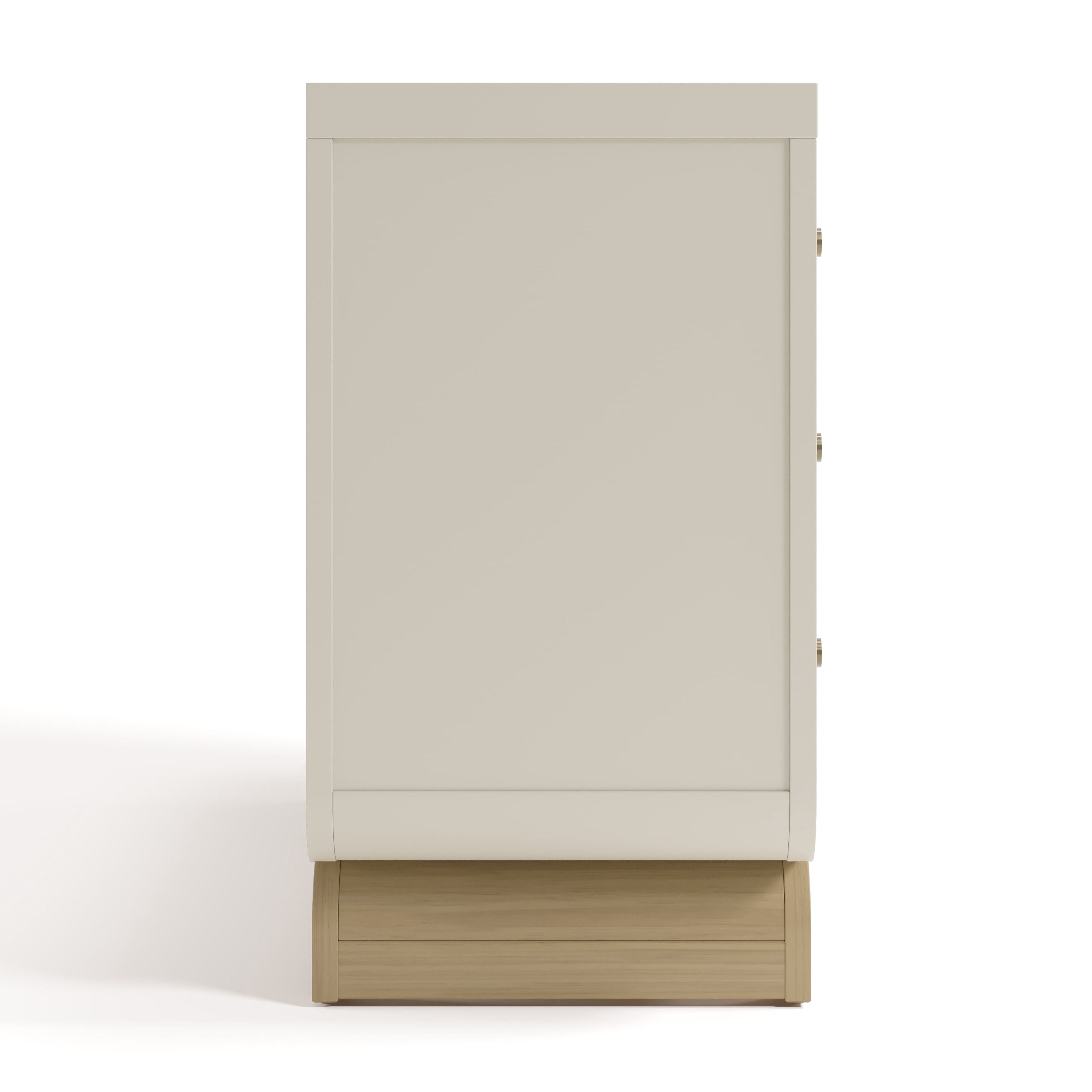 Art of Nursery by Storkcraft Santorini 6 Drawer Nursery Double Dresser, Frosted Oat with Driftwood