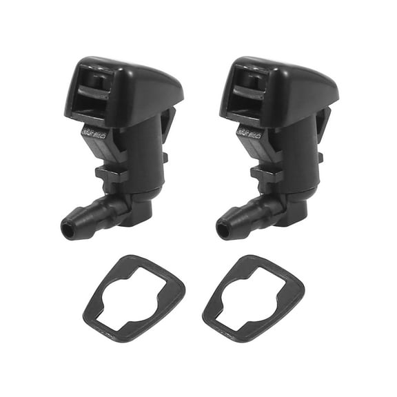 Motoforti Front Windshield Wiper Nozzles for Lincoln MKX with Gaskets Black 2pcs