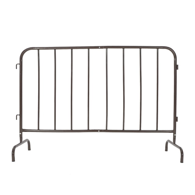 GloryStar Metal Interlocking Barricade, Heavy-Duty Steel Barrier, Rust-Proof Powder Coat Finish, Removable Bridge Feet, Tool-Free Assembly for Outdoor Event, Marathon