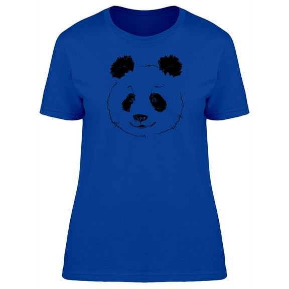 Silhouette Of A Panda Head T-Shirt Women -Image by Shutterstock, Female Large
