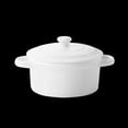 thumbnail image 2 of 200ml Ceramic Rice Bowl Double Handles Soup Bowls with Lid Baby Feeding Tableware for Jelly Pudding Egg Custard (White), 2 of 8