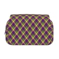 thumbnail image 2 of Easygdp Mardi Gras Plaid para Estuche de Lápices con Tapa Flip, Suministros de Oficina y Universidad para Adolescentes y Adultos, 2 of 7