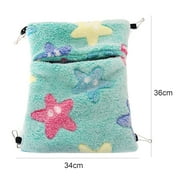 SPRING PARK Hanging Envelope Hammock for Small Animals, Warm Sugar Glider Hammock Nest, Guinea Pig Cage Accessories Bedding for Chinchilla Ferret Squirrel Rat Playing Sleeping
