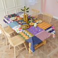 thumbnail image 5 of Pioneer Flower Floral Print Pattern Rectangle Tablecloth 60"x102",Waterproof Polyester Rectangle Table Cloth, Wipeable Spillproof Polyester Tablecloth for Dining, Camping, Indoor and Outdoor, 5 of 6