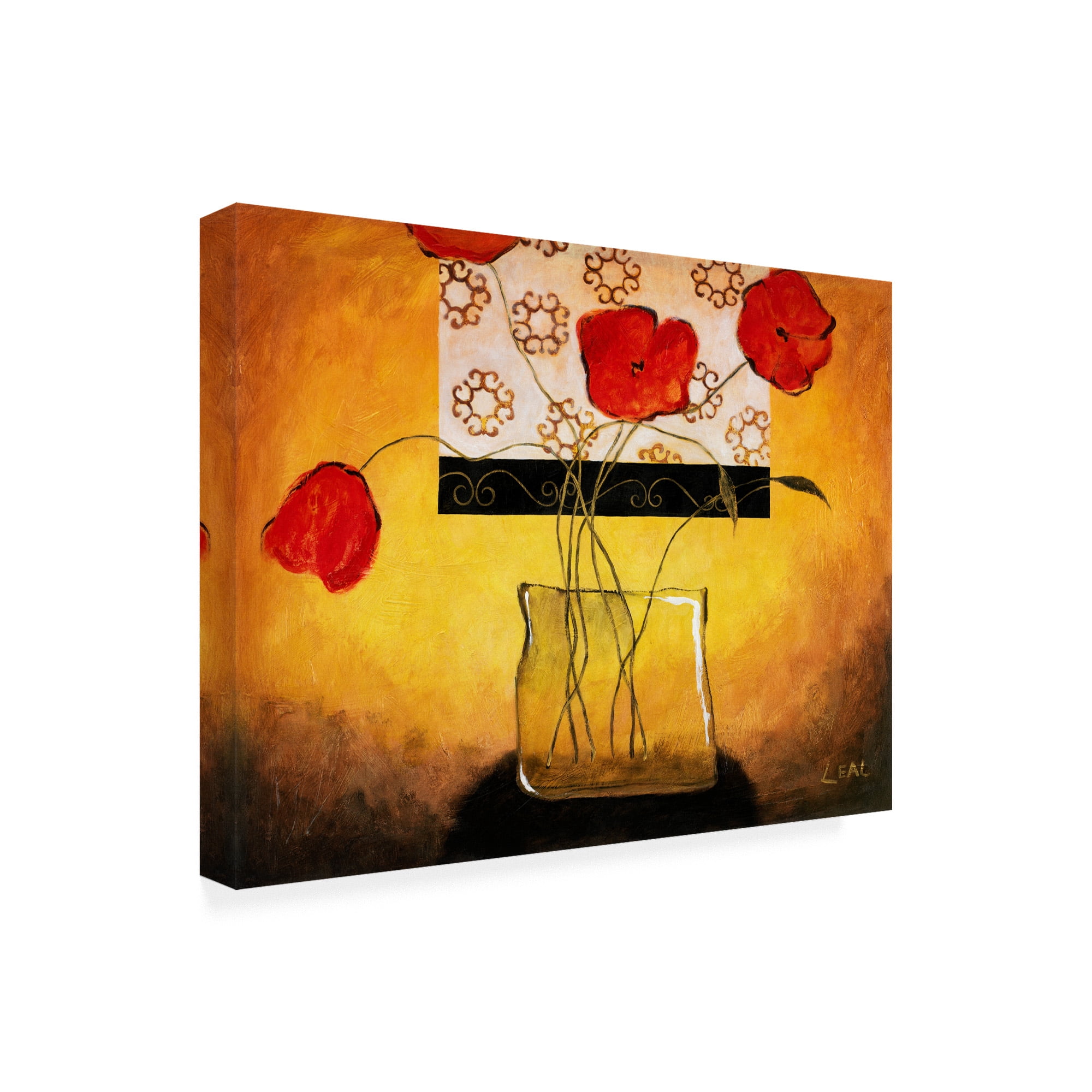 Trademark Fine Art 'Dying Roses On Orange 2' Canvas Art by Pablo Esteban