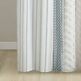 thumbnail image 4 of INK+IVY Imani Cotton Shower Curtains, Printed with Chenille, White/Navy, 72" x 72", 4 of 6