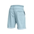 thumbnail image 6 of Mingw Mens Shorts Men's Denim Rolled Cuff Shorts Drawstring Elastic Waistband Pants for Summer Beach, 6 of 6