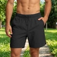 thumbnail image 2 of Men's Cargo Shorts Solid Color with Pockets and Elastic Waistband Shorts, 2 of 4