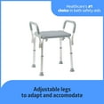 thumbnail image 4 of Medline Bath Chair and Shower Chair with Armrests for Elderly, Sturdy, 13.5-In Seat, 350 lb Weight Capacity, Gray, 4 of 6
