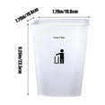 thumbnail image 2 of Squares Open Top Waste Bin, Small Trash Can, Suitable For Household Bathroom Kitchen Bedroom Office Waste Basket Modern Design Plastic Trash Can, White 9.25*7.8*7.8in, 2 of 6
