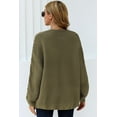 thumbnail image 3 of Femmes devant Ouvert Manches Longues Chunky Cardigan Pulls en Vrac Outwear Coa, 3 of 5