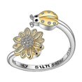 thumbnail image 1 of Bague Anti-Anxiété Fleur Anti-Stress Bague Spinner, 1 of 5