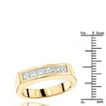 thumbnail image 3 of Unique 14K Natural 0.6 Ctw Real Diamonds Mens Wedding Band (Yellow Gold Size 10), 3 of 3