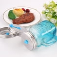 thumbnail image 3 of Uxcell 2 Pcs Stainless Steel Wide Mouth Jar Lids with Straw Hole for Mason Bottle Jar Caps Blue, 3 of 7