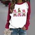 thumbnail image 1 of Qertyioot Chandail en Molleton de la Saint-Valentin pour Femmes, Blouse à Manches Longues Imprimée Col Rond Tunique Décontractée, 1 of 3