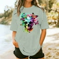 thumbnail image 4 of NuoCaiYun Fashionable Women'S Plus Size Graphic Tees Short Sleeve O Neck T Shirt Casual Summer Tops, 4 of 6