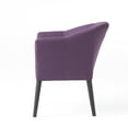 thumbnail image 5 of GDF Studio Fayette Contemporary Fabric Club Chair, Plum and Matte Black, 5 of 8