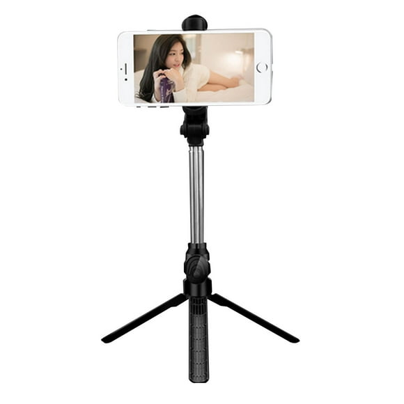 Selfie Stick, Trépied Selfie Extensible avec Télécommande Sans Fil Détachable et Trépied Selfie Stick Noir