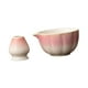 thumbnail image 3 of 2 piezas de tazón de té con pico vertedor, tazón de cerámica para matcha, regalo de cumpleaños japonés rosa, 3 of 9