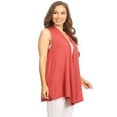 thumbnail image 4 of MOA COLLECTION Women's Solid Casual Lightweight Sleeveless Draped Open Front Cardigan, 4 of 4