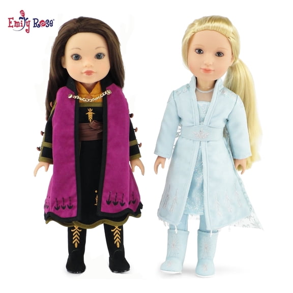 Emily Rose 14 Inch Doll Clothes 12 Piece Princess Value Bundle - Compatible with Wellie Wisher and Glitter Girl Dolls