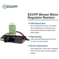 thumbnail image 3 of Heater Blower Motor Fan Resistor Air Conditioning Replacement Parts ECCPP fit for 2004-2007 for Buick Rainier /2002-2006 for Chevrolet Trailblazer EXT /2002-2009 for GMC Envoy, 3 of 3
