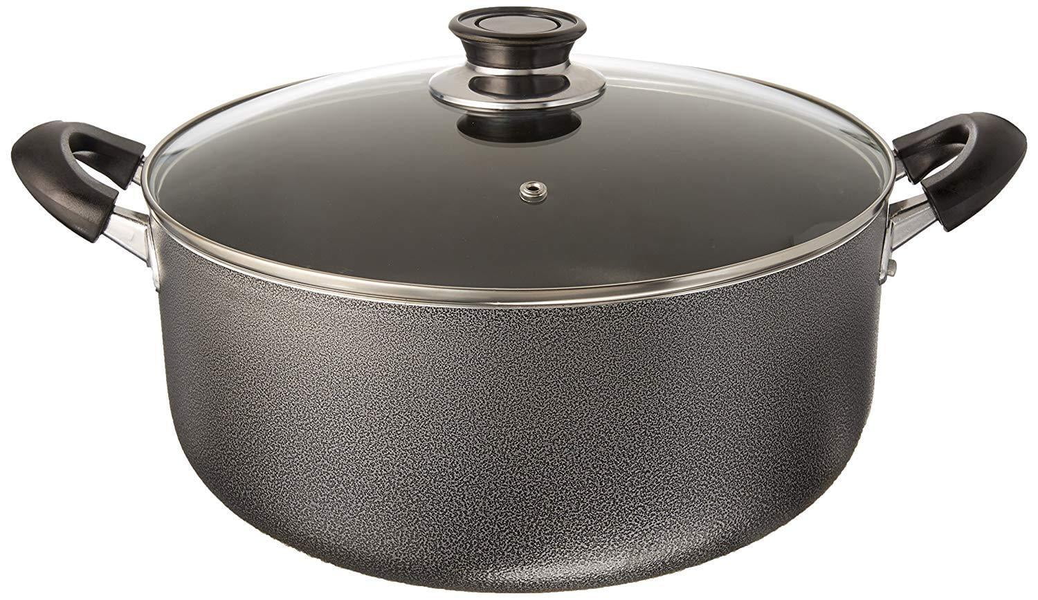 Farberware 10.5 Qt Black Stockpot Soup Cooking Pan, Aluminum