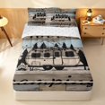thumbnail image 2 of Erosebridal Happy Camping Zipper Full Size Comforter Sets with Fitted Sheet and 2 Pillowcases for Girls, Camper Zipper Bedding Set, Reversible, 2 of 7