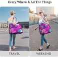 thumbnail image 5 of 22 Inch Oversized Travel Bag Lightweight Canvas Weekender Duffel with Multi Pockets, Colorful Pop Pattern, 5 of 5