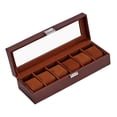 thumbnail image 4 of Caja de almacenamiento para exhibición de relojes, estuche para relojes a prueba de golpes, almohadillas extraíbles, estuche protector para relojes de Café, 4 of 8