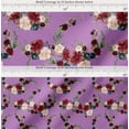 thumbnail image 2 of Soimoi Purple Cotton Cambric Fabric Ranunculus & Penoy Floral Print Decor Fabric Printed By the Yard 58 Inch Wide, 2 of 7