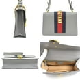 thumbnail image 2 of Pre-Owned Gucci Sylvie Small Shoulder Bag in Grey Leather, Women's, 421882 (h31494a), 2 of 5