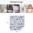 thumbnail image 4 of Boho Blue Floral Cloth Napkins, Vintage Farmhouse Paisley Plant Leaf Washable and Reusable Dinner Napkins Set of 4, Table Napkin for Kitchen Party Birthday Wedding Hotel Housewarming 20"x20", 4 of 8