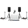 DJ Package w/ (2) JBL EON612 12" Speakers+Stands+Cables+Mics+Headphones+Facade