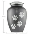 thumbnail image 3 of Reminded Pet Cremation Urns for Dog and Cat Ashes, Brass Memorial Paw Print Urn - Medium Up to 70 Pounds Gray, 3 of 7