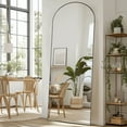 thumbnail image 6 of EDX Arched Full Length Mirror 71"x26" Full Body Mirror Rectangle Free Standing Wall Mounted Leaning Hanging Floor Mirrors, Black, 6 of 8