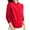 Red, variant on XIAONU Womens Hoodies Baggy -Lined Knitted Hoodie Sweatshirts Solid Color Long Sleeve Drawstring Pullover Hooded