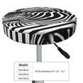 thumbnail image 4 of Naloa Optical Zebra Illusion Round Bar Stool Cushion Cover 12-14 inch, Fits Kitchen, Office, Restaurant Chairs - {sizeName}12 inch, 4 of 7