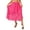 Hot Pink, variant on Kaerm Women's Bell Dance Chiffon Skirt with Coin Tribal Folk Dance Swing Dress Belly Dancewear Yellow One Size