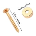 thumbnail image 2 of LOLIPPYY 4Pcs Convenient Golden Guitar Neck Joint Screw Set for Electric Guitar Bass Assembly, 2 of 8