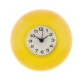 thumbnail image 2 of Waterproof Wall/Mirror/Glass/Fridge Bathroom Bath Wall Clock for Home Decoraion , Yellow, 2 of 7