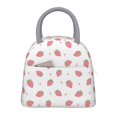 thumbnail image 1 of Balery Hand Drawn Strawberry Bolsa de Almuerzo para Mujeres, Caja de Almuerzo, Bolsa de Almuerzo Pequeña Impermeable, Tote de Almuerzo Reutilizable con Gran Capacidad, 1 of 6