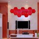thumbnail image 1 of 12 acrylic mirror wall stickers (hexagonal, red) 17.7 cm x 15.3 cm mirror wall stickers living room decoration, 1 of 5
